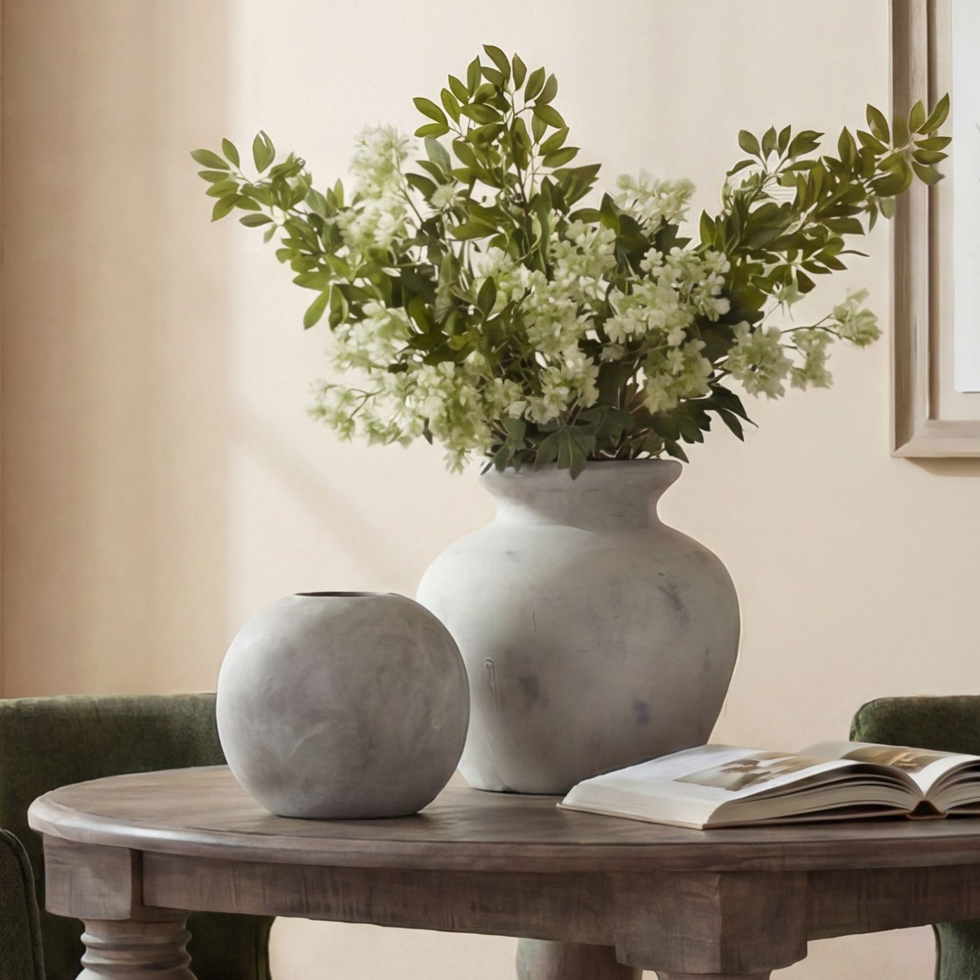 Aurelia Ceramic Vase — Antique white · Ceramic