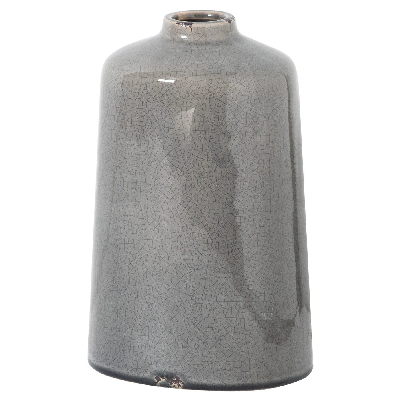 Livia Glazed Ceramic Vase — Grey glaze · Ceramic