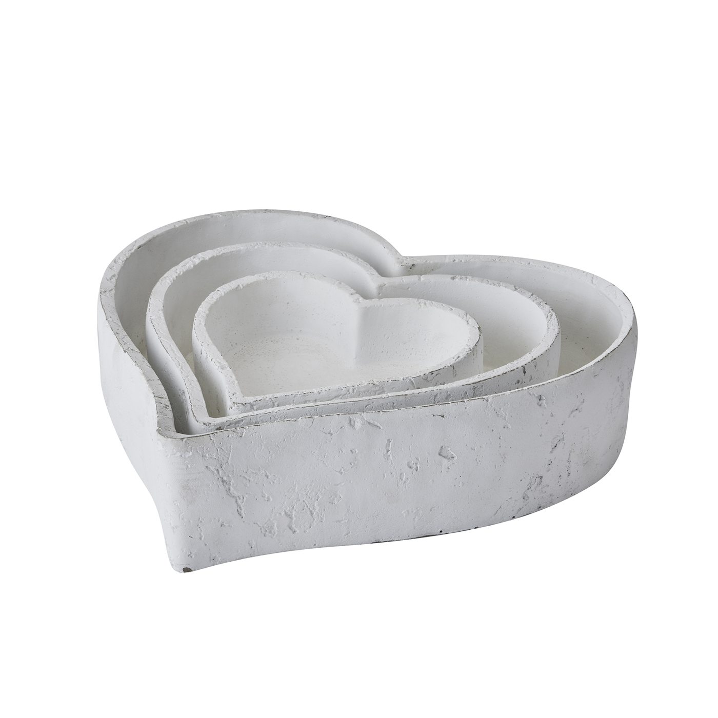 Seren Ceramic Dish Trio — Matt white · Three ceramic dishes