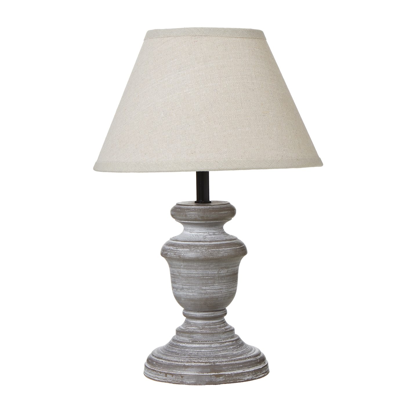 Belluno Table Lamp — Grey · Wood & linen