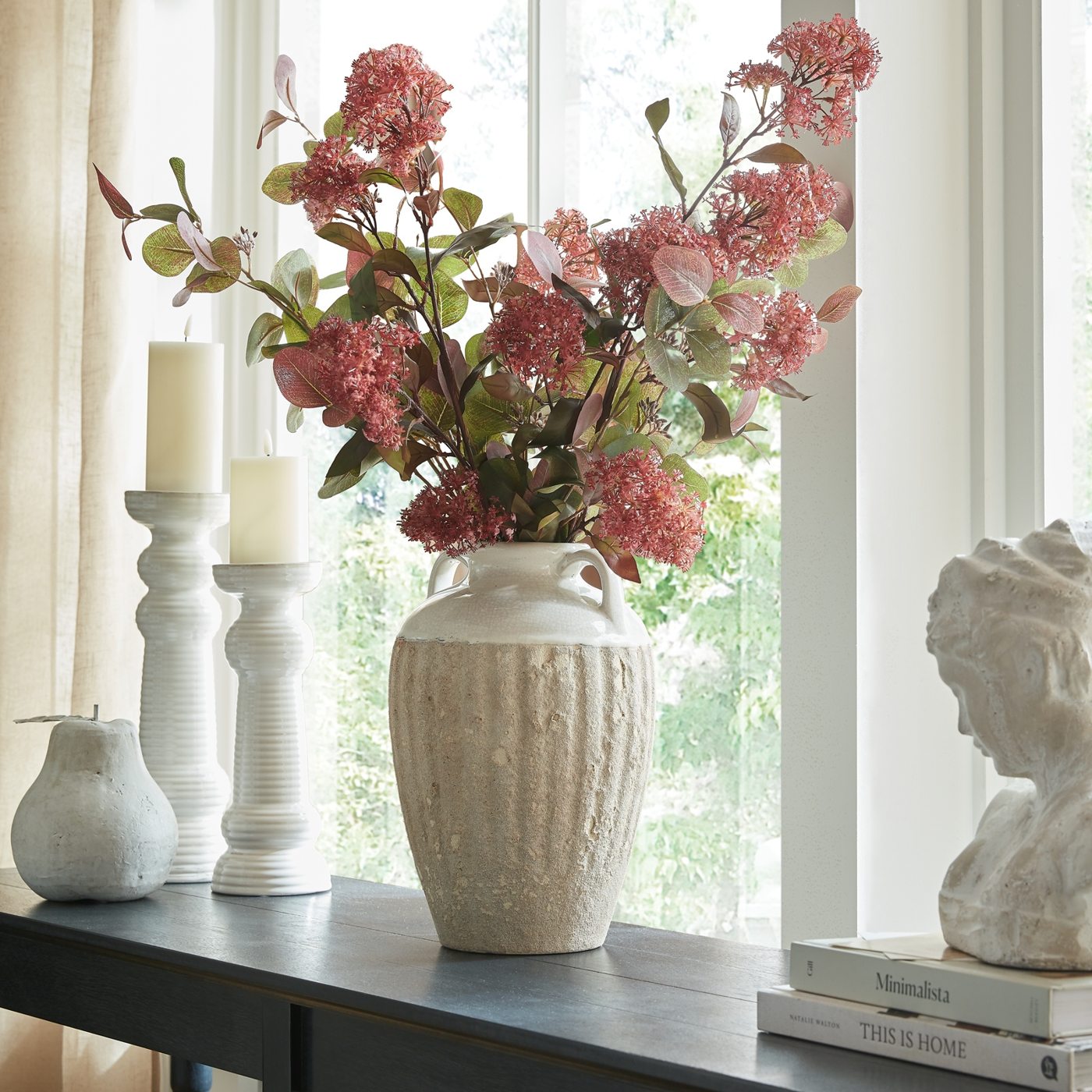 Thorne Amphora Vase — White · Ceramic