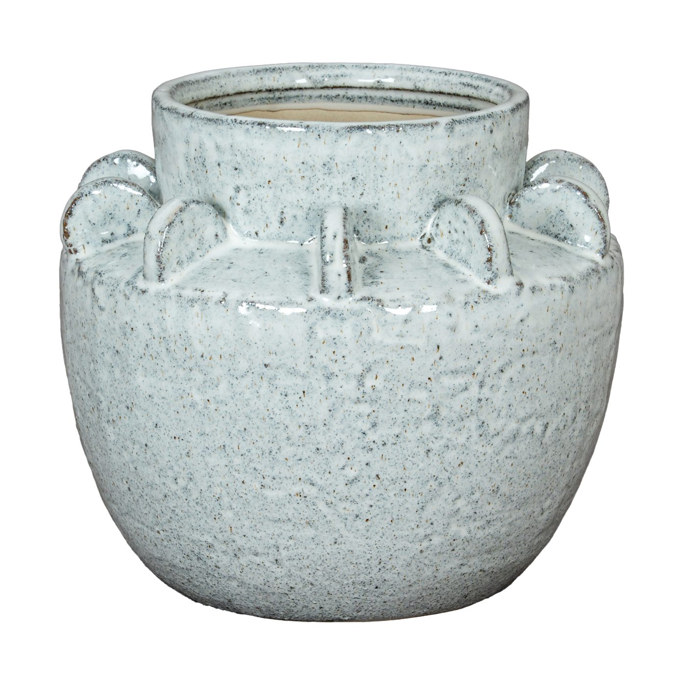 Dara Ceramic Vase — White · Textured ceramic