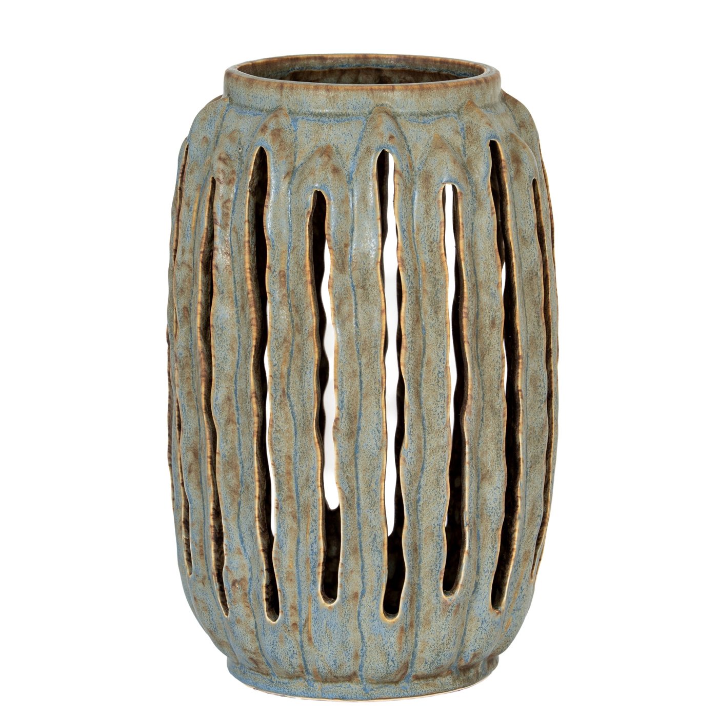 Cala Ceramic Lantern — Grey · Ceramic