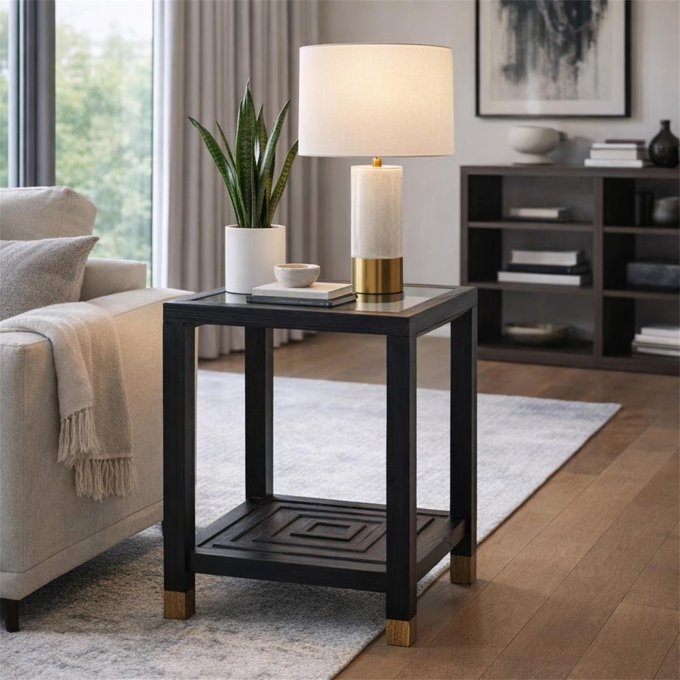 Nero Black Side Table — Black · Wood
