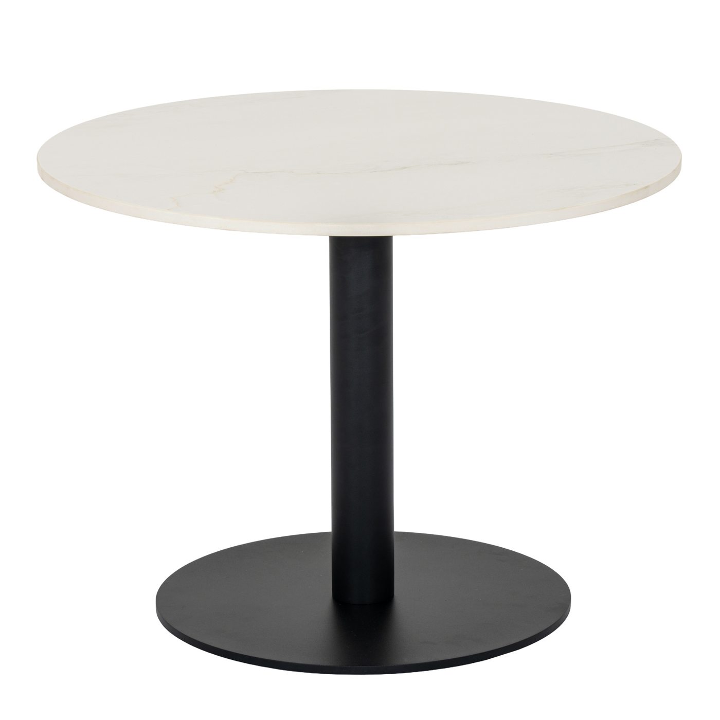Roma Stone Coffee Table — White & black · Stone & metal